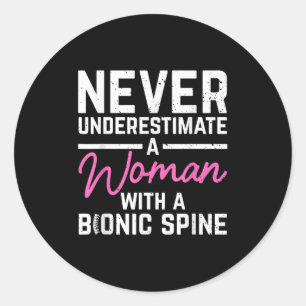 Sne Surgery Art for Women Snal Fusion After Back S Runt Klistermärke