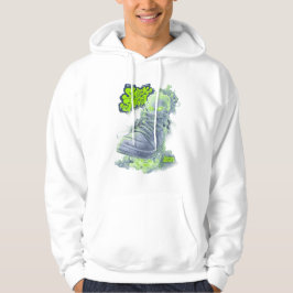 Sneak Skest Ghost Shoe – Neon Grön Streetwear Art Hoodie