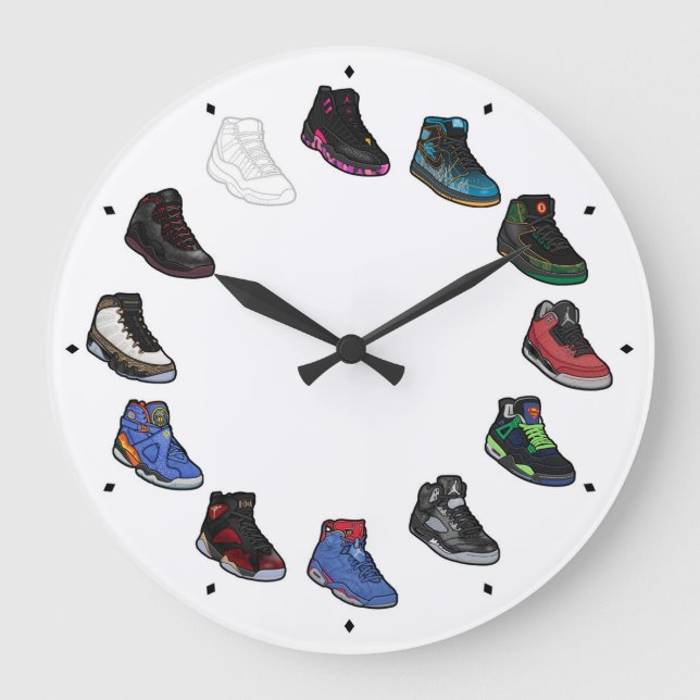 Sneaker Acrylic Wall Clock (DB:er) Stor Klocka (Framsida)