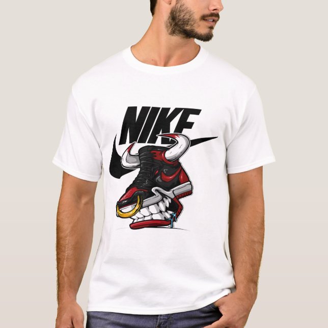 Sneaker Beast – Streetwear Bull Shoe Monster Graph T Shirt (Framsida)