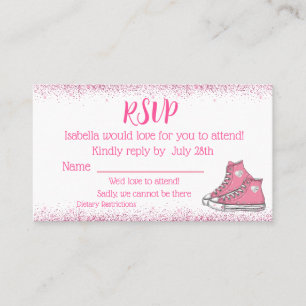 Sneaker Birthday, Glitter Sweet 16 OSA Visitkort