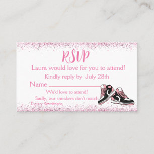Sneaker Birthday, Glitter Sweet 16 OSA Visitkort