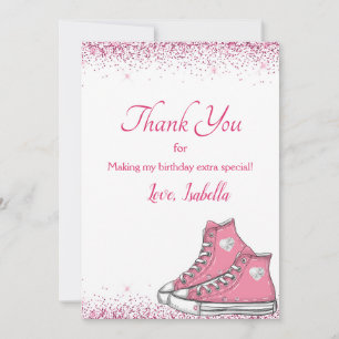 Sneaker Birthday, Glitter Sweet 16 Tack Kort