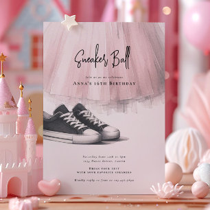 Sneaker Boll Birthday Inbjudningar