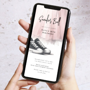 Sneaker Boll Birthday Online Inbjudningar