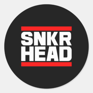 Sneaker Head Sole Collector Sneaker Junkie Snkr He Runt Klistermärke