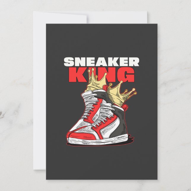 Sneaker Kung Sneaker-chef Inbjudningar (Framsida)