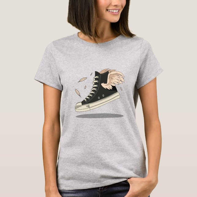 Sneaker med Vingar Sneaker Head T Shirt (Framsida)