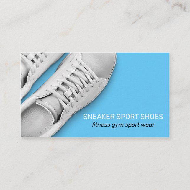 Sneaker skor sport gym kläder visitkort (Framsida)
