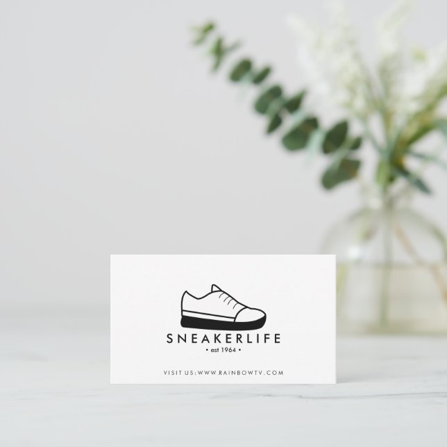 Sneaker Sport Shoes hand plockade Visitkort (Stående Fram)