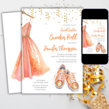 Sneakerbalj Sweet 16 Persika och Guldglitter