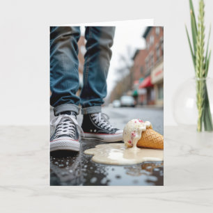 Sneakers bortkastade iskräppssten kort