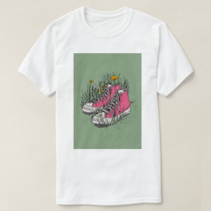 Sneakers med hög Vintage T Shirt