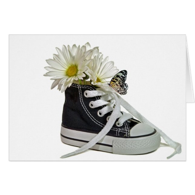 Sneakers och Daisy Hälsningskort (Framsidan Horizontal)