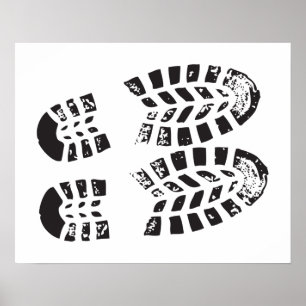 Sneakers svartvita avtryck poster