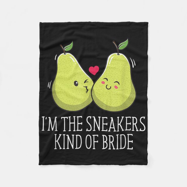 Sneakers typ av Bride Bröllop Funny Future Wi Fleecefilt (Framsidan)