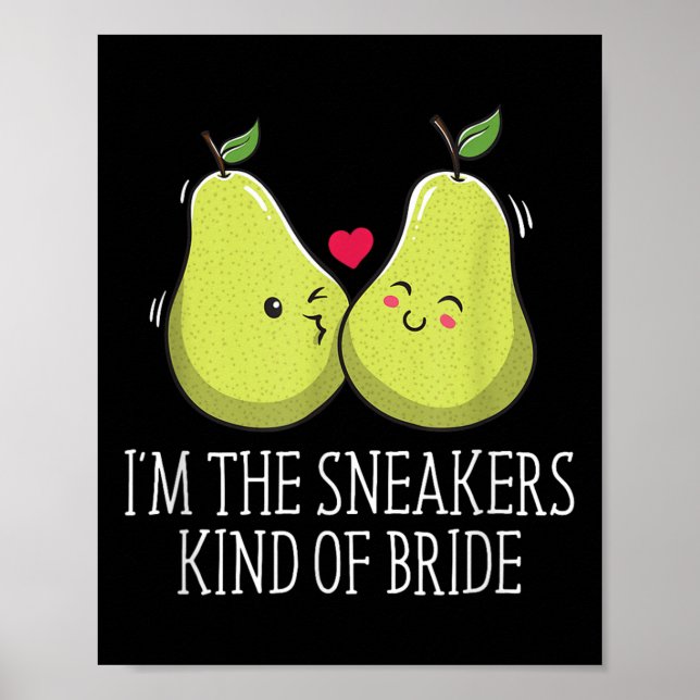 Sneakers typ av Bride Bröllop Funny Future Wi Poster (Framsidan)