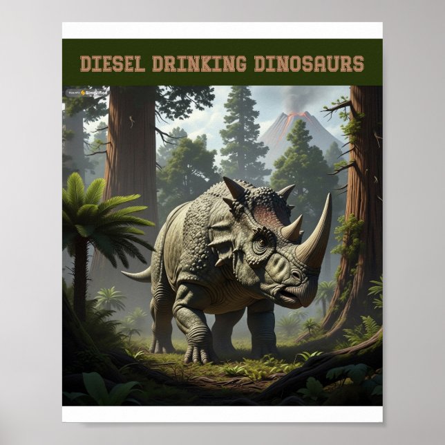Sneaking triceratops poster (Framsidan)