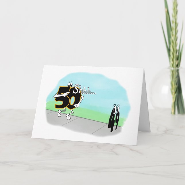 SNEAKY 50 BIRTHDAY KORT (Framsida)