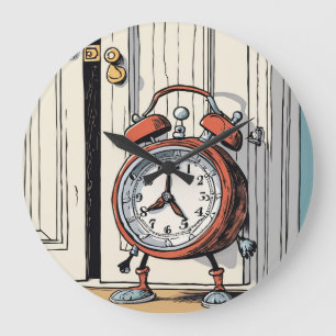 Sneaky Alarm Clock - Whimsical Doorway Stor Klocka