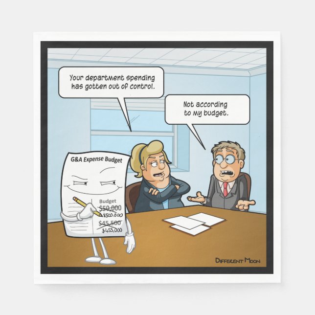 Sneaky Budget Funny Party Napkins Pappersservett (Framsidan)