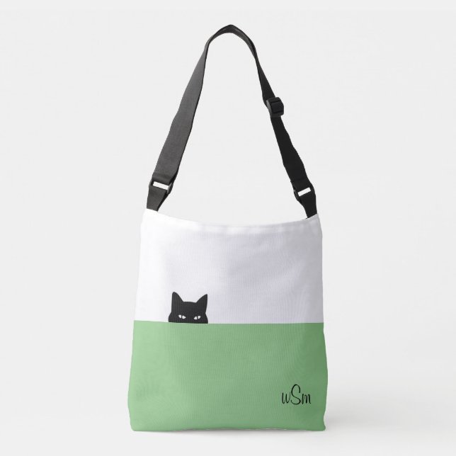 Sneaky Cat Crossbody Bag Axelväska (Framsida)