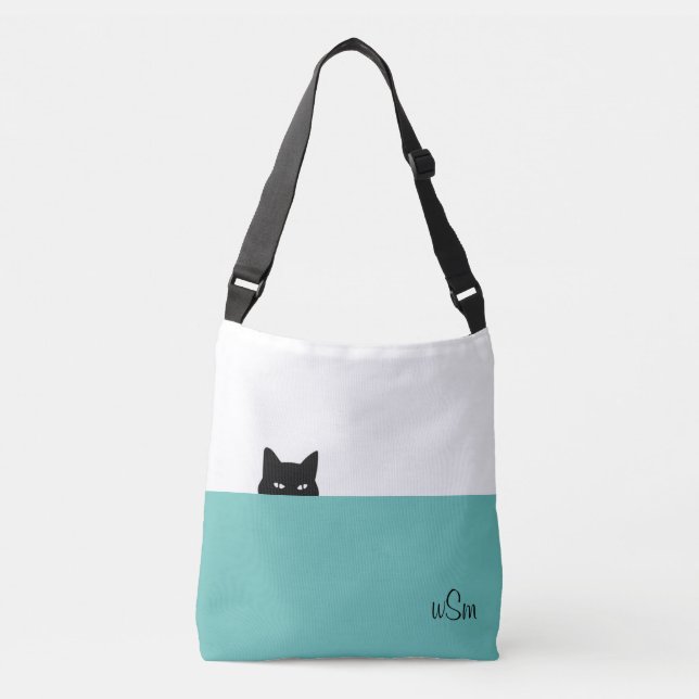 Sneaky Cat Crossbody Bag Axelväska (Framsida)