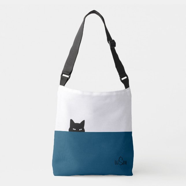 Sneaky Cat Crossbody Bag Axelväska (Framsida)