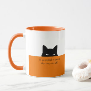 Sneaky Cat Prata med din Cat Mugg Orange