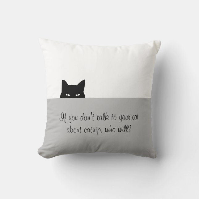 Sneaky Cat prata med ditt katt Kudde (Framsida)
