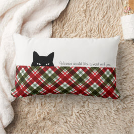 Sneaky Cat Royal Stewart Rutmönstrad Randig  Lumbarkudde