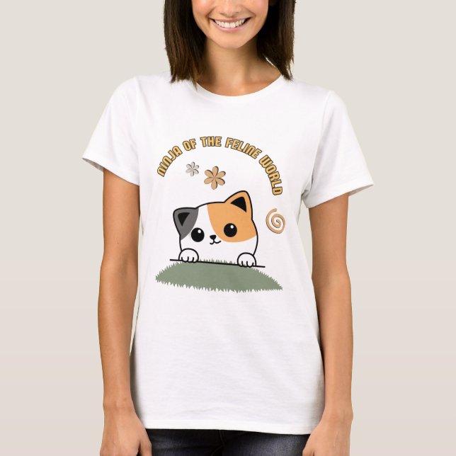 Sneaky Cat T Shirt (Framsida)