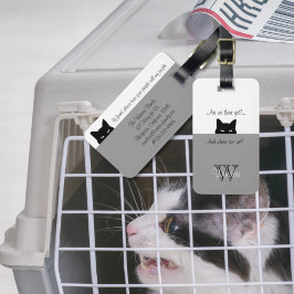 Sneaky Cat, var är vi Grått Pet Carrier-Märkrn? Bagagebricka