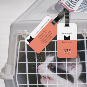 Sneaky Cat Var är vi Salmon Pet Carrier Märkre? Bagagebricka