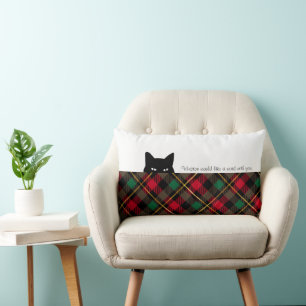 Sneaky Cat Wallace Red Play Lumbar Pillow Lumbarkudde