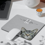 Sneaky Cat Watercolor Monogram Namn Musmatta<br><div class="desc">Den här designen kan vara personlig i det område som tillhandahålls genom att ändra fotot och/eller text. Du kan också anpassa den genom att klicka på Anpassa den här mallen och sedan välja klicka för att anpassa ytterligare alternativ och ta bort eller ändra färg i bakgrunden, lägga till text, ändra...</div>
