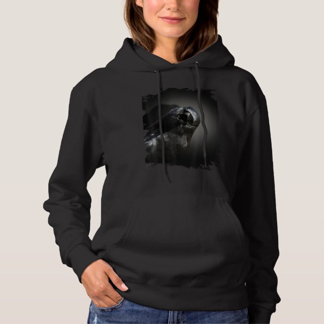Sneaky Crow Face Raven Spirit Animal T Shirt (Framsida)