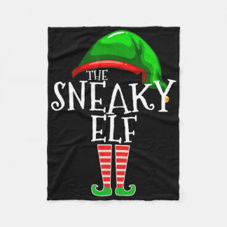 Sneaky Elf-gruppen matchar familjens julfest Fleecefilt