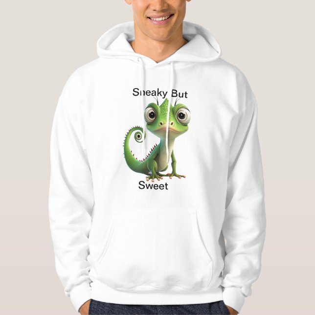Sneaky Gecko - Funny Pocket Lizard älskare Hoodie (Framsida)