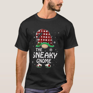 Sneaky Gnome Buffalo Red Plaid Matching Family Chr T Shirt