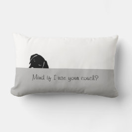 Sneaky Hund Mind om jag Använda Couch Dekorativ ku Lumbarkudde