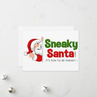 Sneaky Santa Card blank inuti med kuvert Julkort