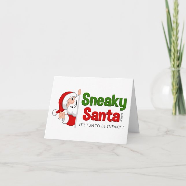 Sneaky Santa-kort med kuvert Tack Kort (Framsida)