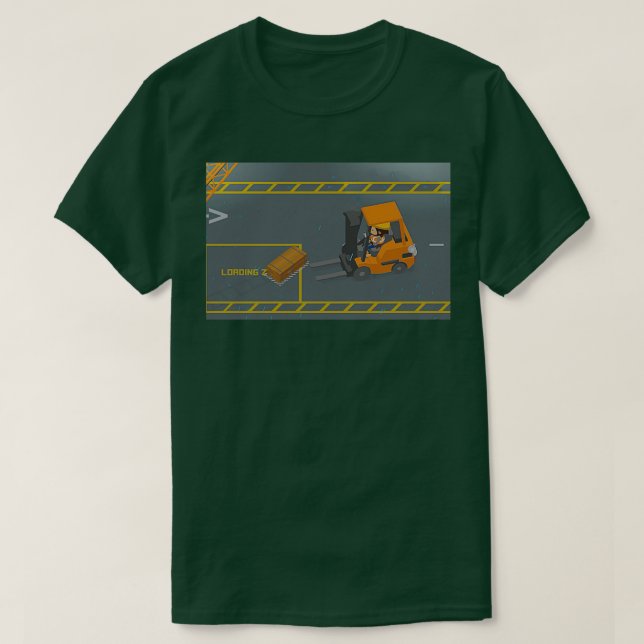 Sneaky Sasquatch Forklifter T Shirt (Design framsida)