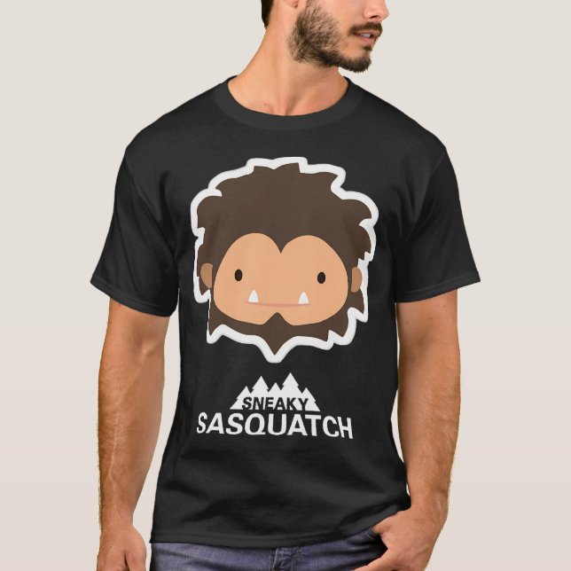 Sneaky Sasquatch Head T Shirt (Framsida)
