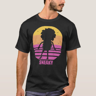 Sneaky Sasquatch Silhouette Distress Sunset Vapo T Shirt