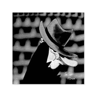 Sneaky villain cartoon character självfärgande stämpel