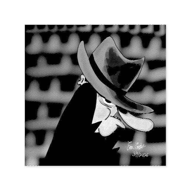 Sneaky villain cartoon character självfärgande stämpel (Design)