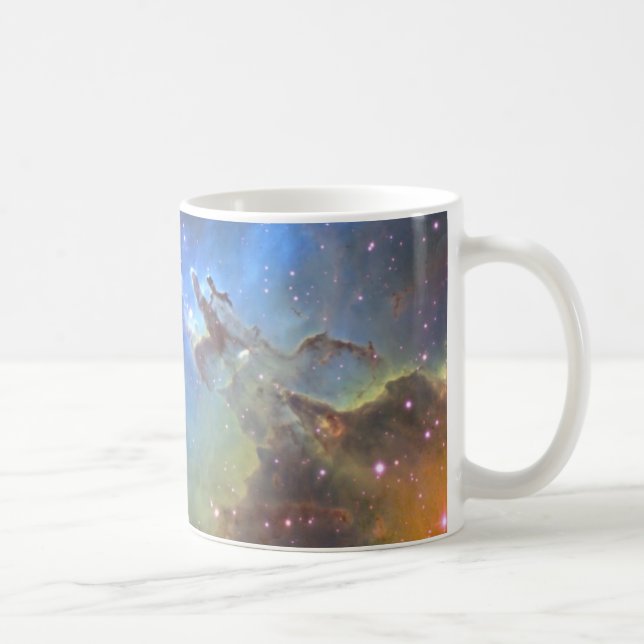 Sned boll-Fält avbildar av örnnebulaen Kaffemugg (Höger)