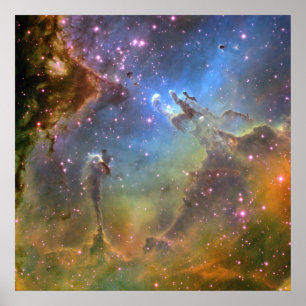 Sned boll-Fält avbildar av örnnebulaen Poster